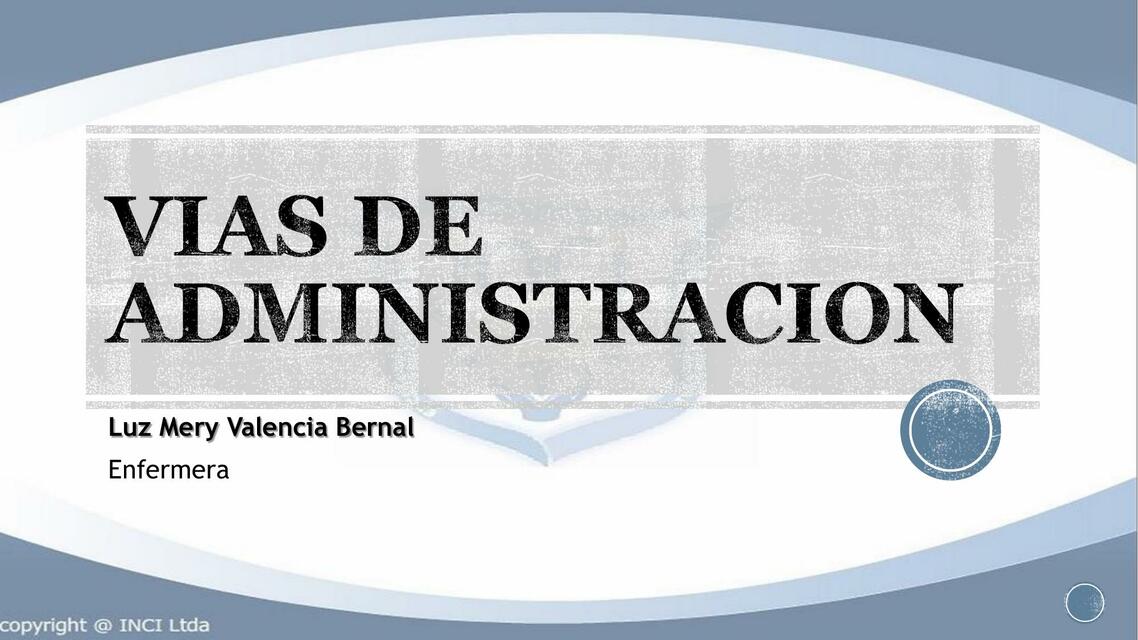 Vías de Administración 