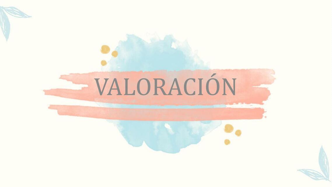 VALORACIÓN