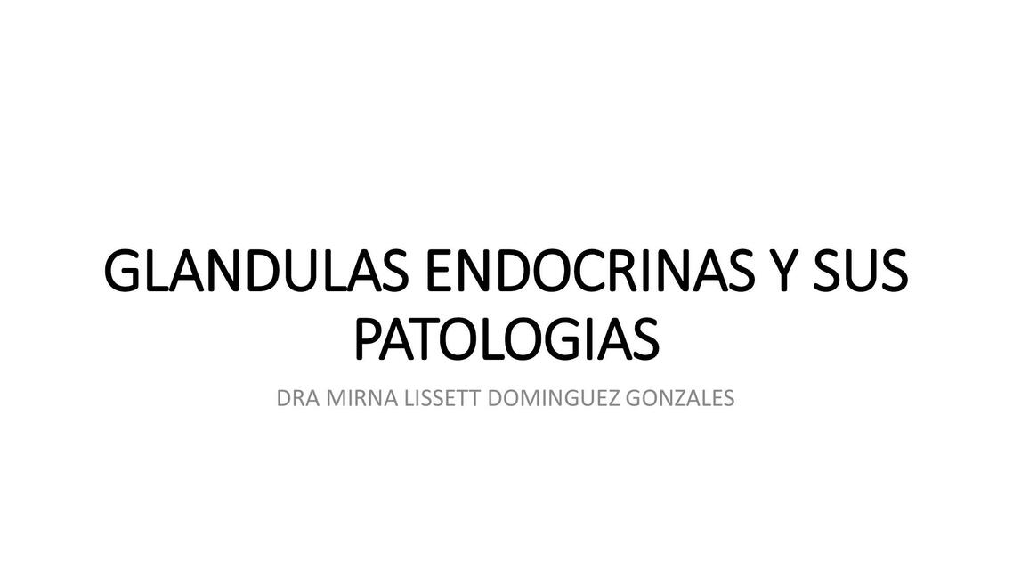 Glándulas endocrinas