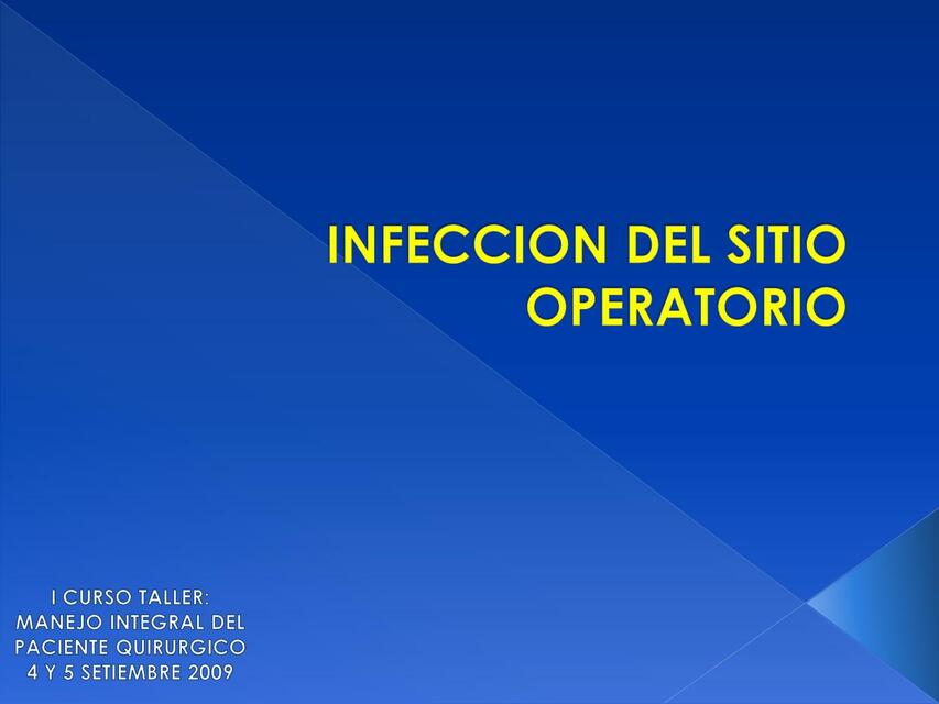 Infección sitio operatorio