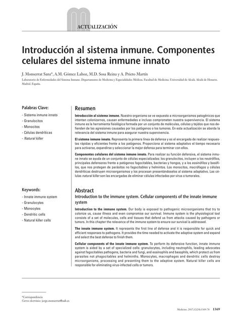 Células del Sistema Inmune 