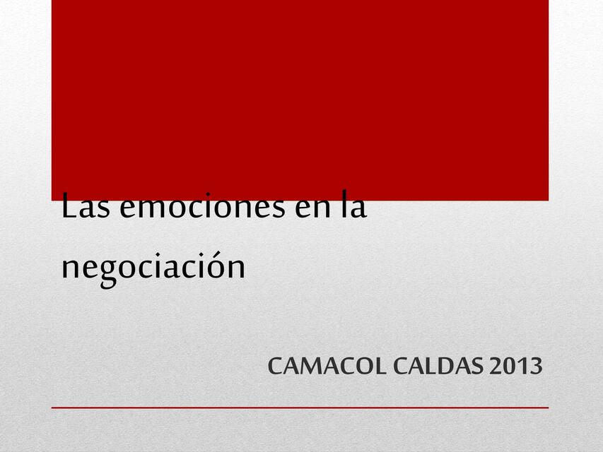 Las emociones en la negociación