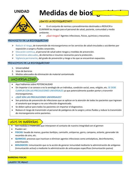 Medidas de bioseguridad