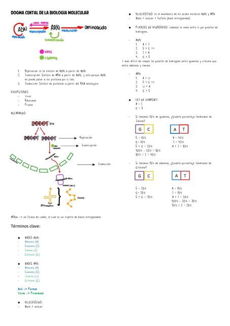 Dogma Central de la Biología Molecular 