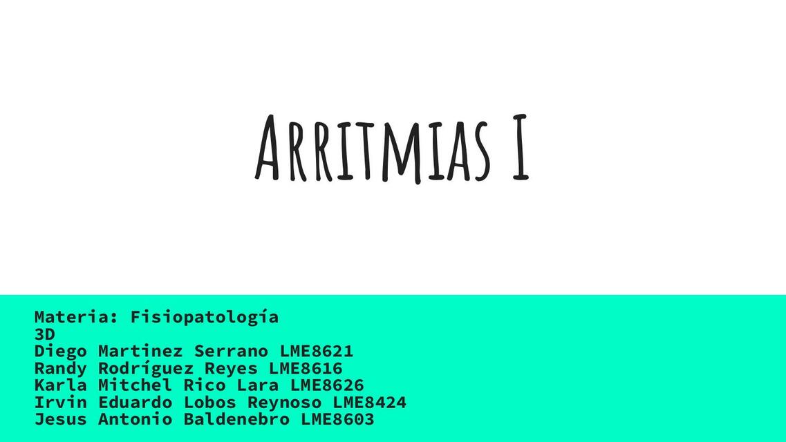 Arritmias cardiacas