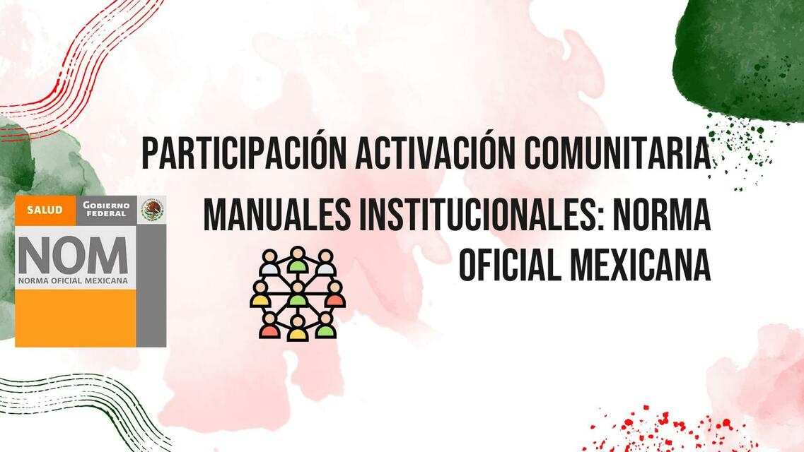 Manuales institucionales: norma oficial mexicana