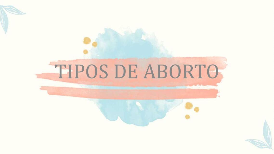 Tipos de Aborto 