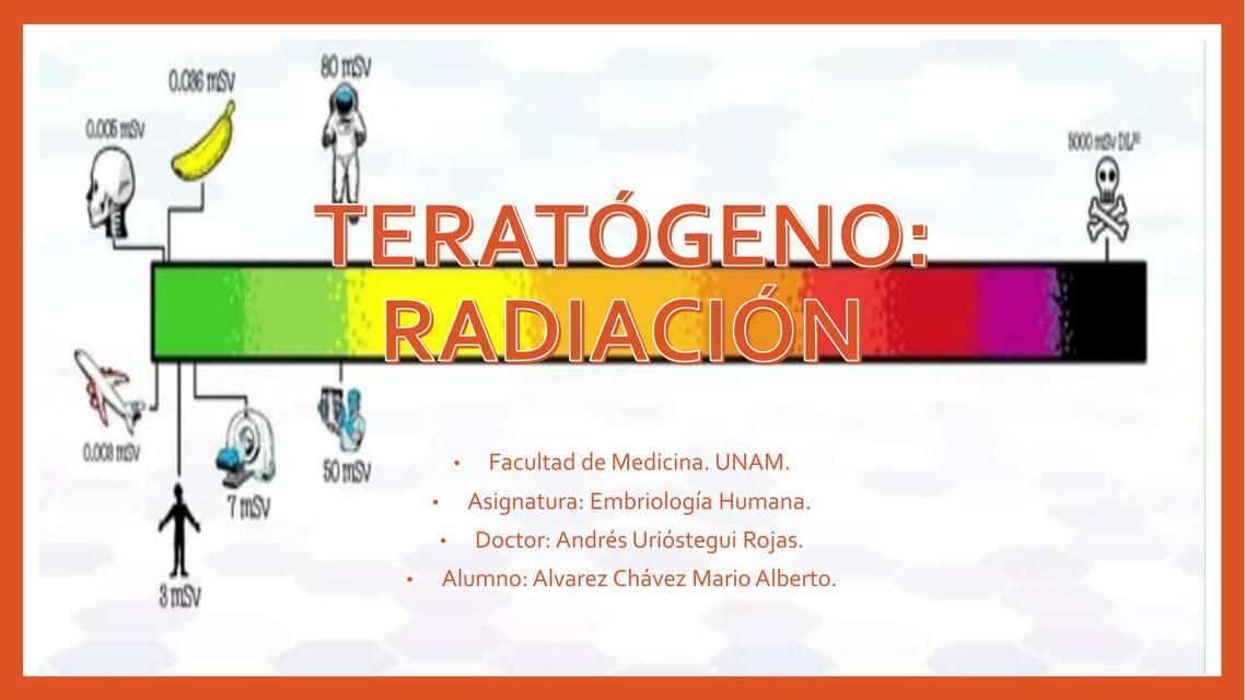 Teratógeno: Radiación