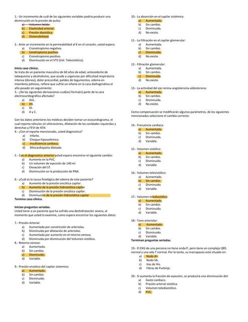 Examen fisiología