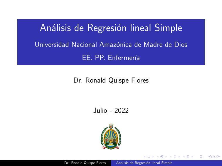 Análisis de regresión lineal simple 1