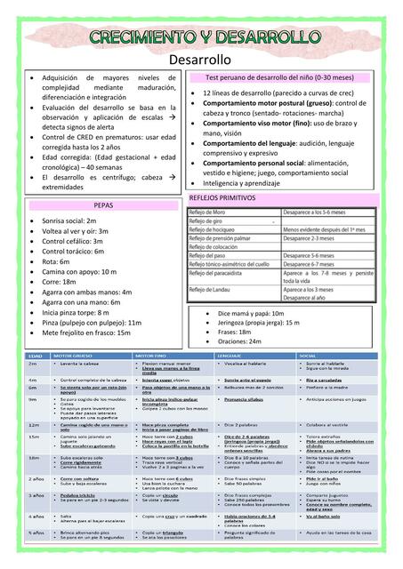 Crecimiento y Desarrollo- Desarrollo Psicomotor