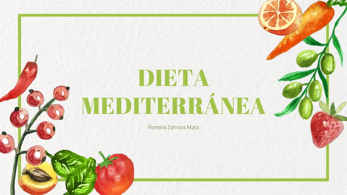 Dieta mediterranea 