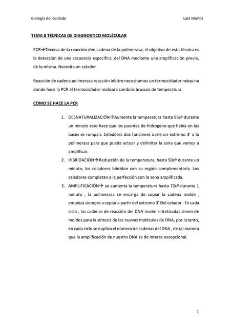 Tema 8 - Técnicas de diagnóstico molecular