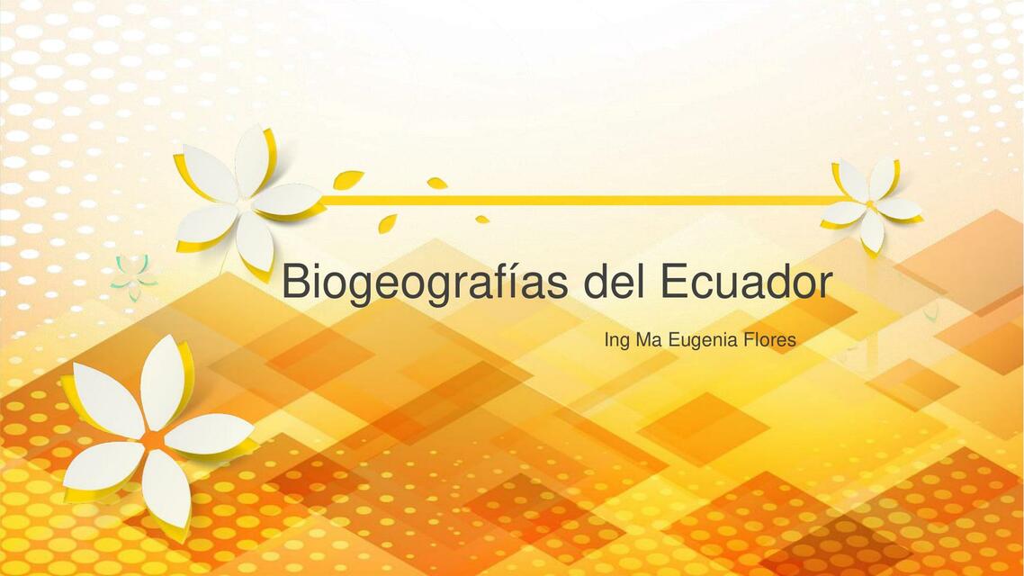 Biogeografía del Ecuador