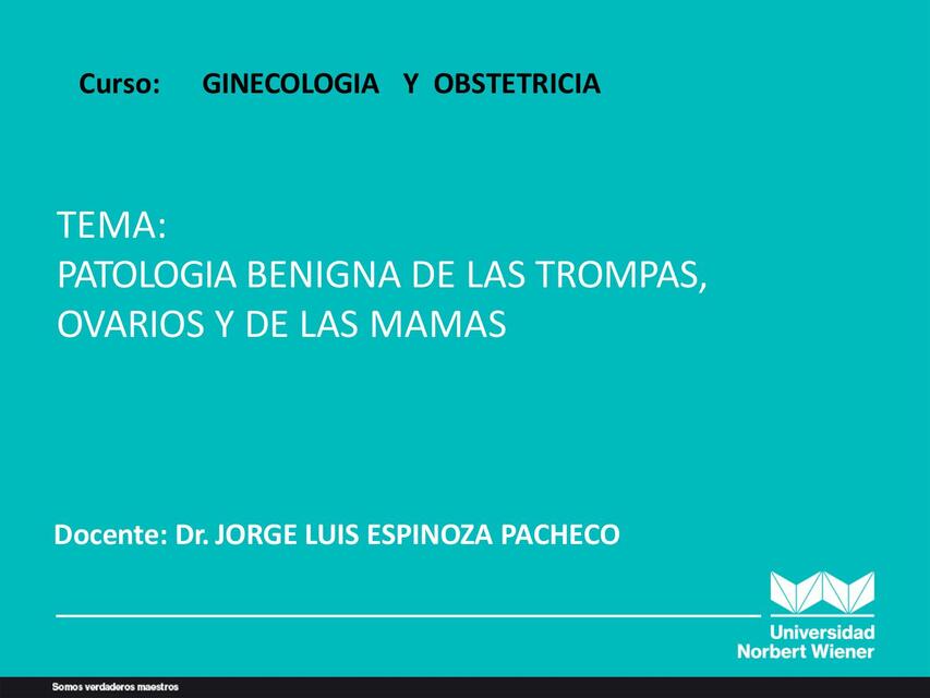 Patología Benigna de las Trompas, Ovarios y de las Mamas 