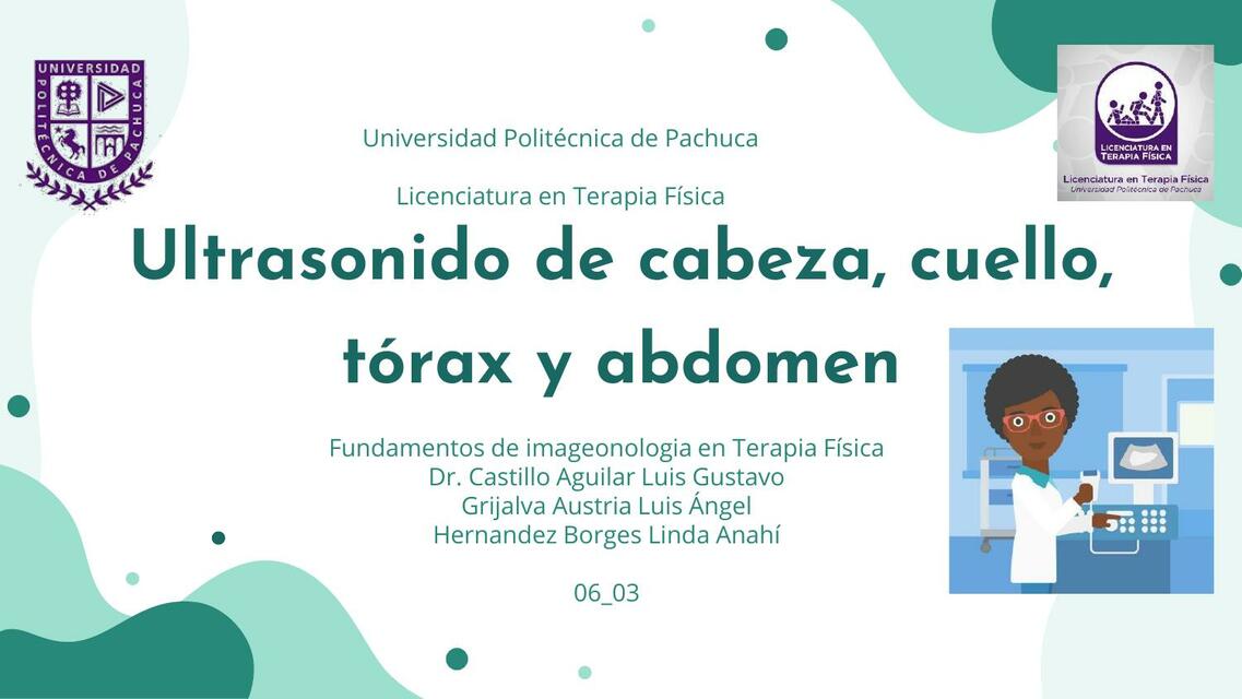 Ultrasonido de Cabeza, Cuello, Tórax y Abdomen Anahí uDocz