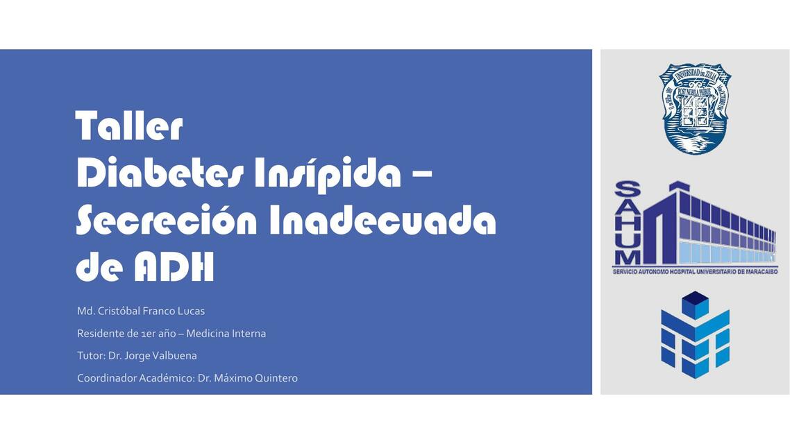 Secreción Inadecuada de ADH - SIADH