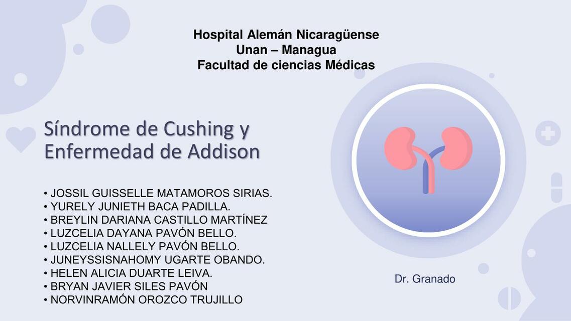 Síndrome de Cushing y Enfermedad de Addison