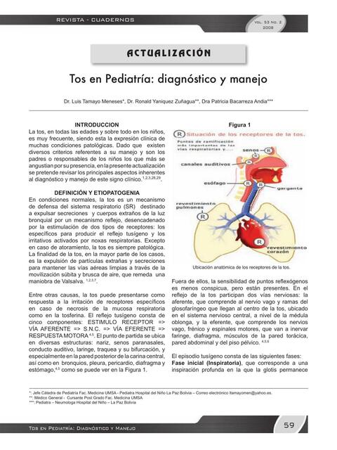 Tos en pediatría: diagnóstico y manejo | Medicina y Farmacia | uDocz