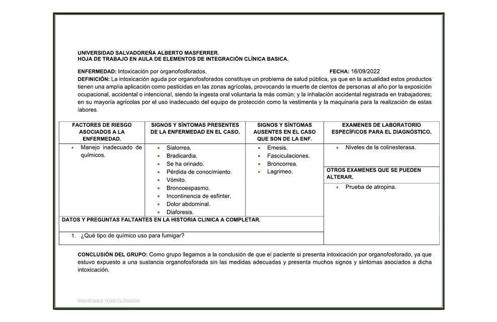 cuadros primer caso clinico sindrome toxicologico