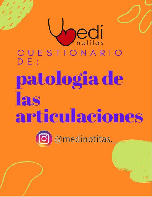 Cuestionario de patologia de articulaciones