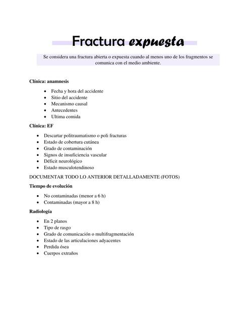 Fractura expuesta