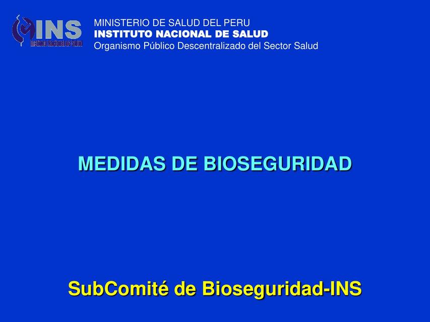 Medidas de Bioseguridad