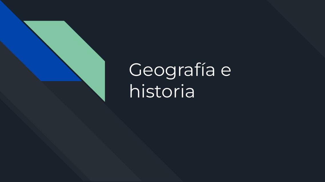 Geografia e historia