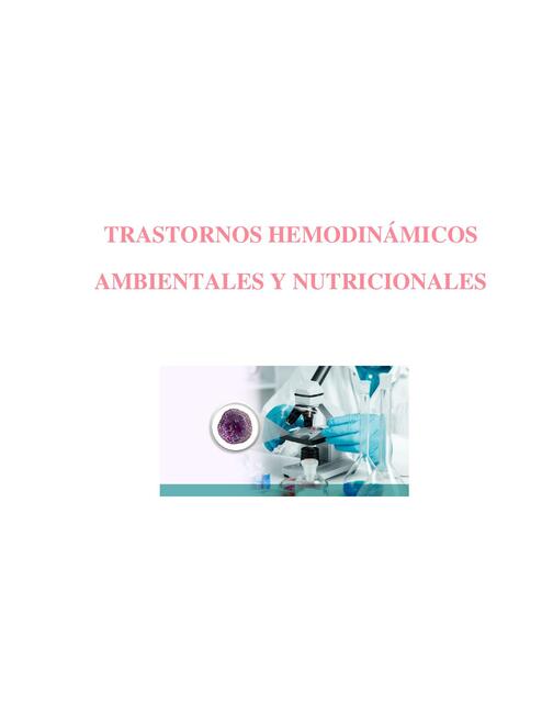 TRASTORNOS HEMODINÁMICOS AMBIENTALES Y NUTRICIONAL