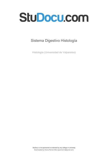 Sistema digestivo histología