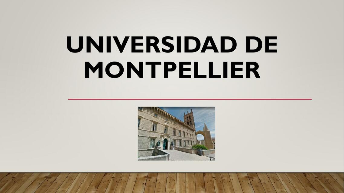 UNIVERSIDAD DE MONTPELLIER