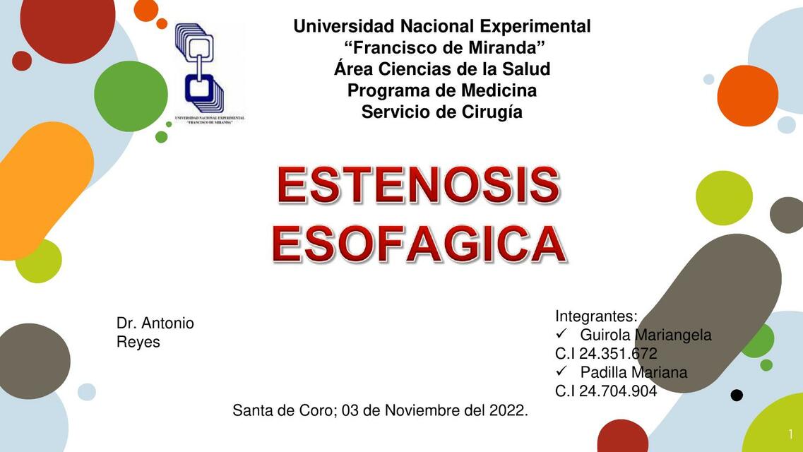 Estenosis Esófagica