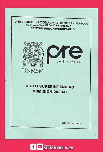 cepreUNMSM superintensivo 2020 - II