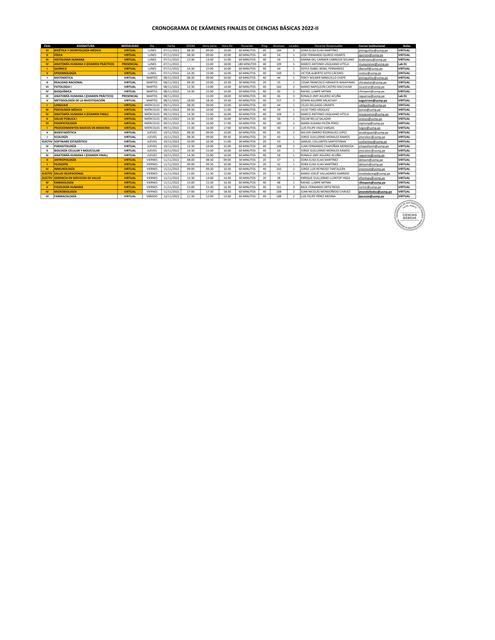 18 PMH FN Cronograma de Exámenes Finales Básicas 2