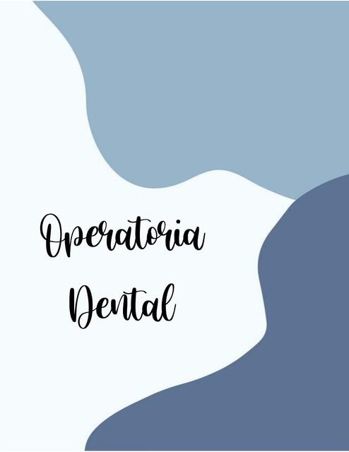 Operatoria dental GUIA