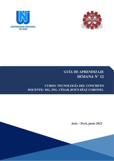 Guía Aprendizaje Tecnología del Concreto Semana 10