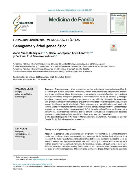 Genograma Árbol Genealógica