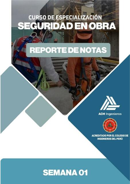 REPORTE DE NOTAS SEGURIDAD EN OBRA 