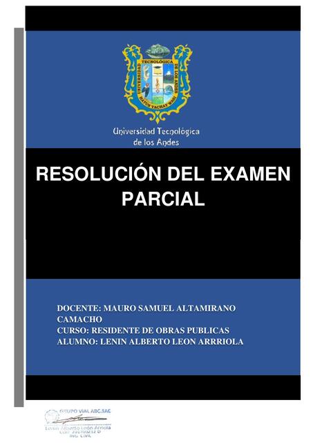 Resolución del Examen Parcial 