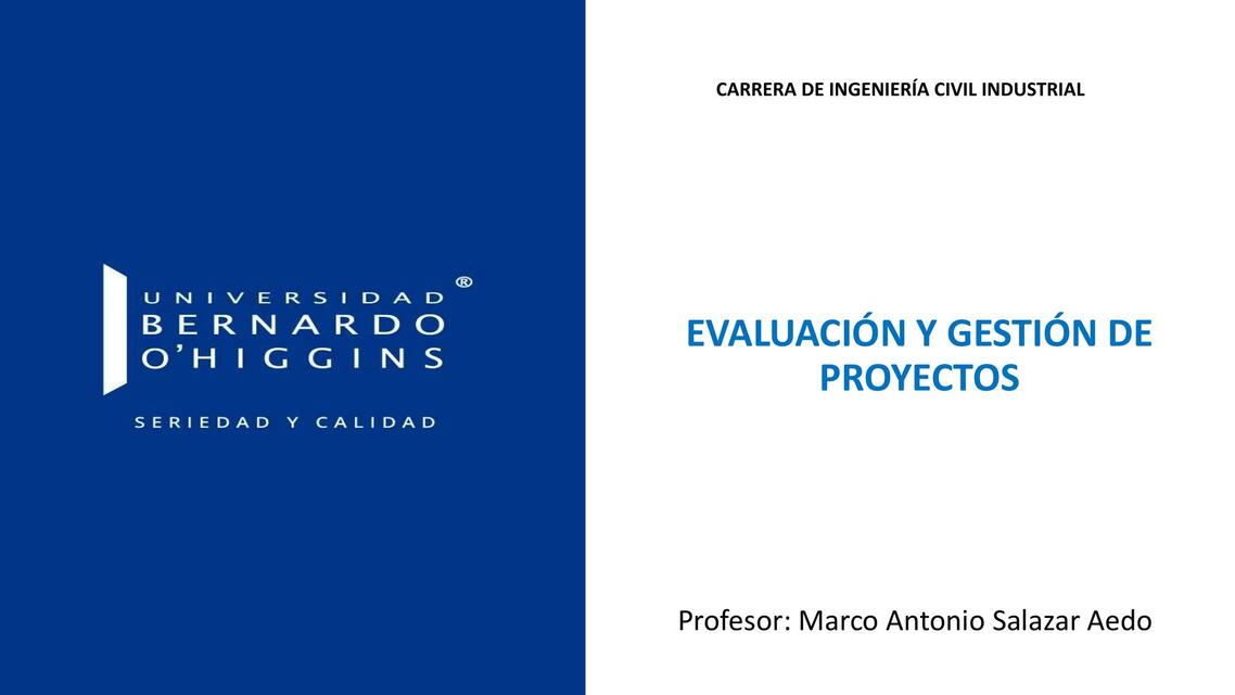 Evaluación y Gestión de Proyectos 