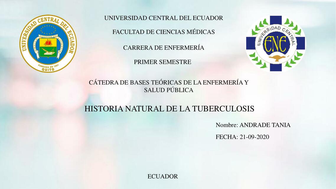 Historia Natural de la Tuberculosis