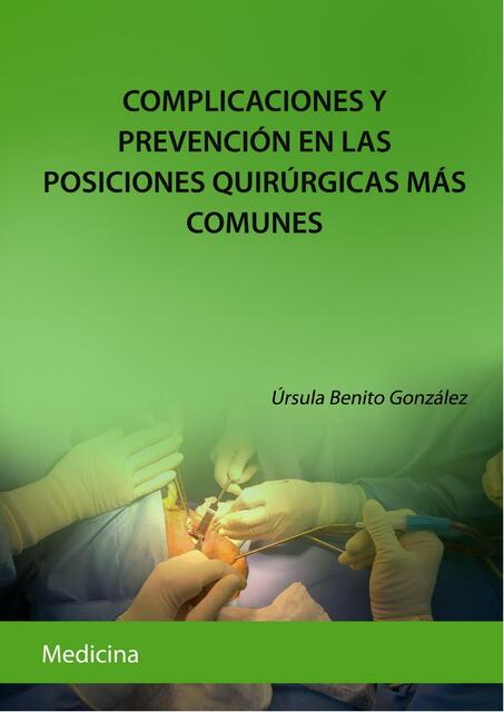 Posición Genupectoral. Complicaciones y Prevención en las Posiciones Quirúrgicas