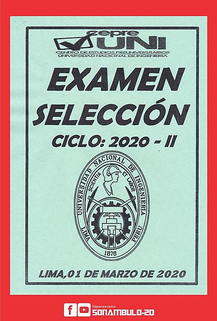 Prueba de selección cepreUNI 2020 - II