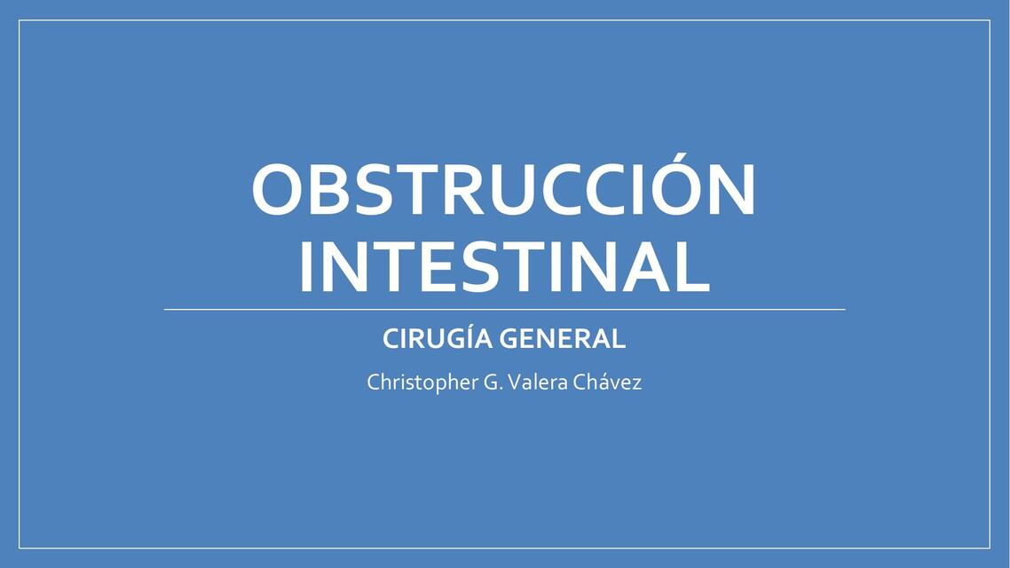 Obstrucción Intestinal