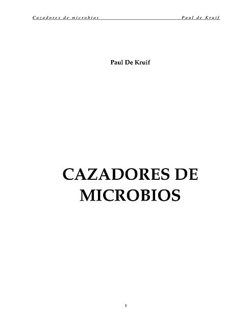 CAZADORES DE MICROBIOS