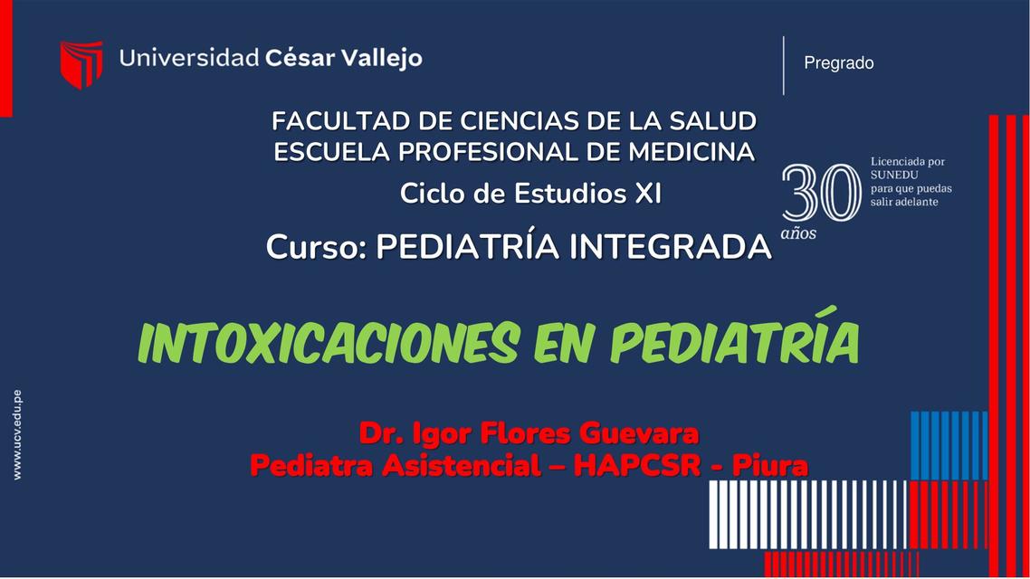 Intoxicaciones en pediatría