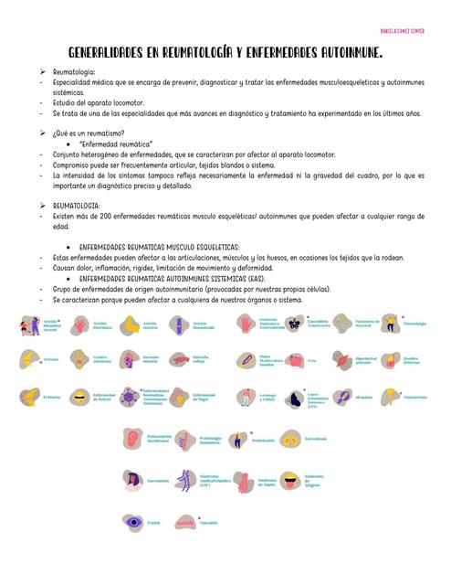 Generalidades en reumatología y enfermedades autoinmune