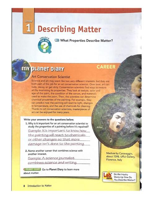 Describing Matter