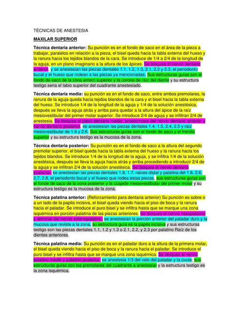 Técnicas de anestesia