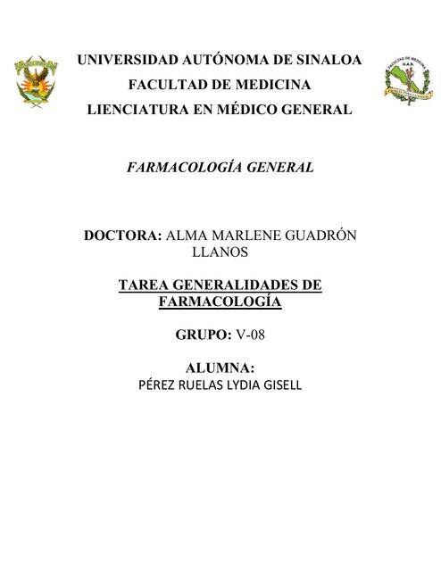 Generalidades Farmacología 